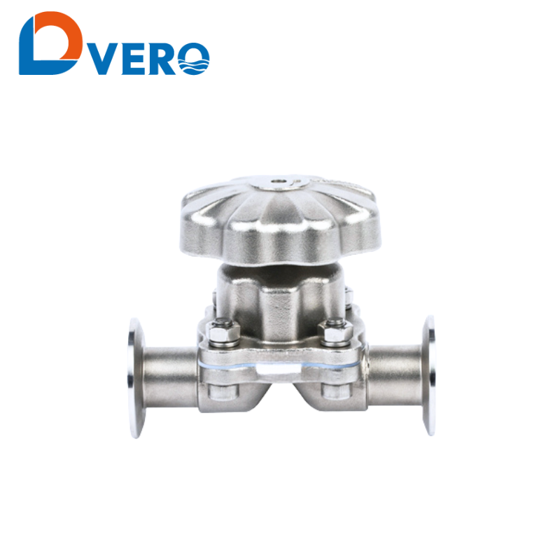 SS 2 way manual diaphragm valve