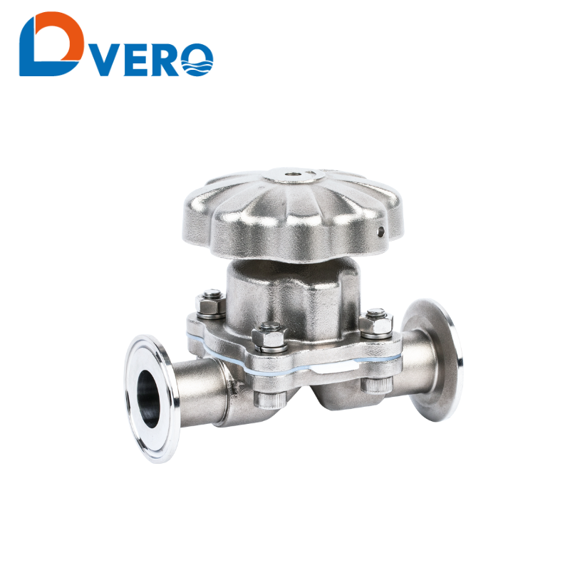 SS 2 way manual diaphragm valve