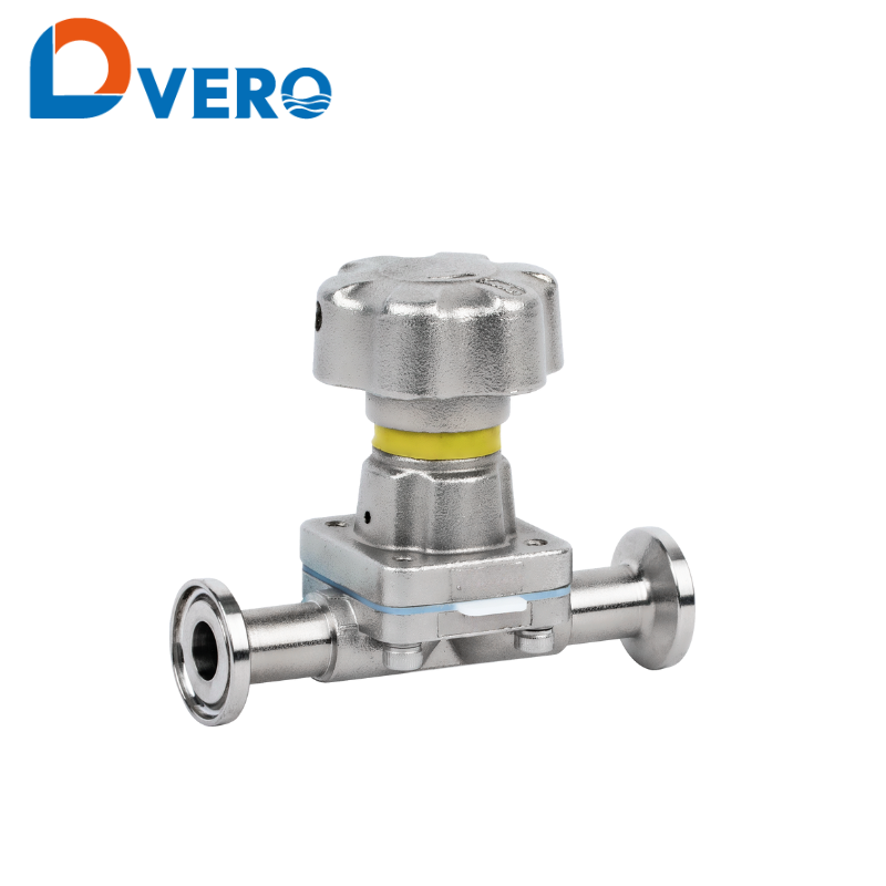 SS 2 way manual diaphragm valve