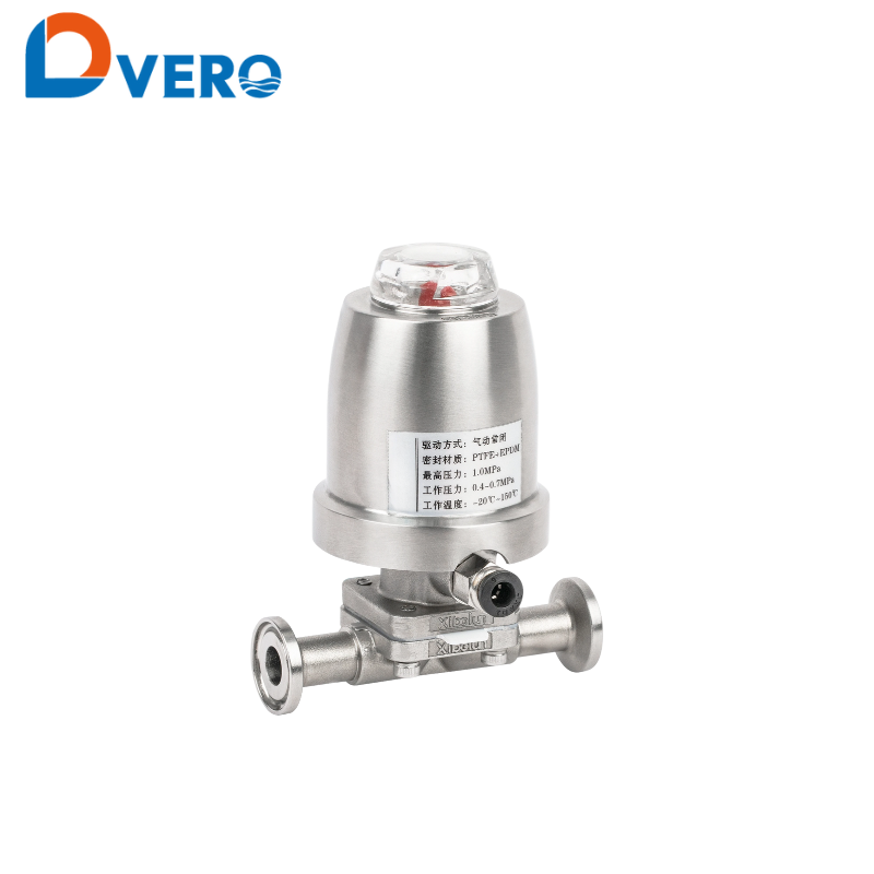 SS 2 way pneumatic diaphragm valve