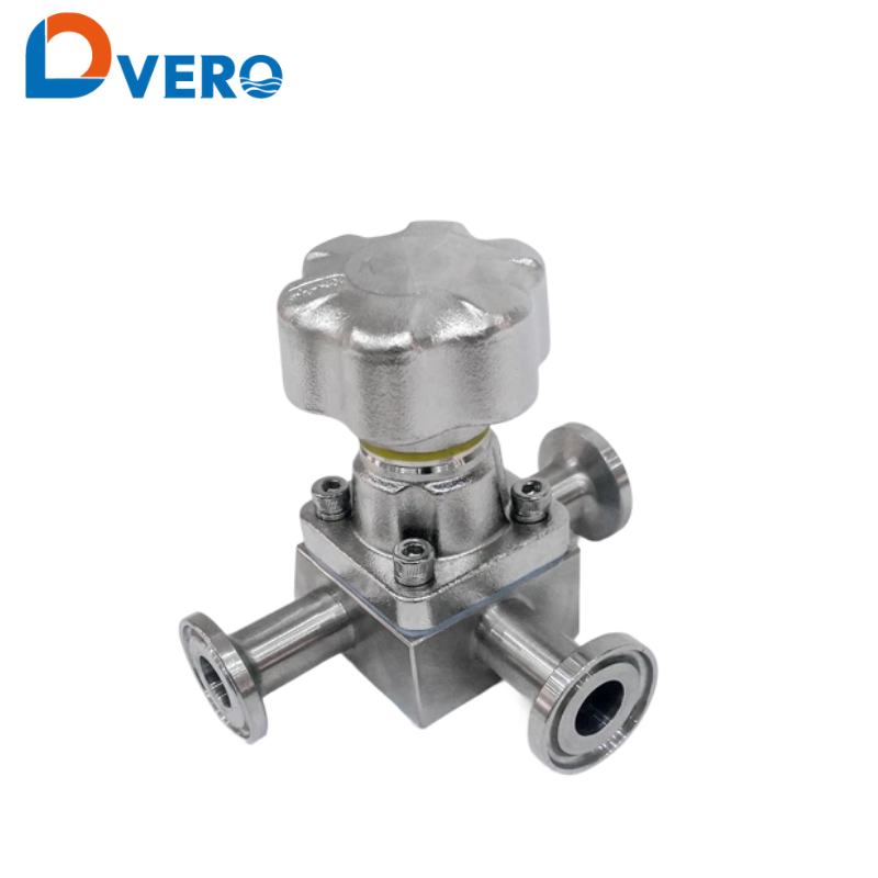SS T shape manual diaphragm valve