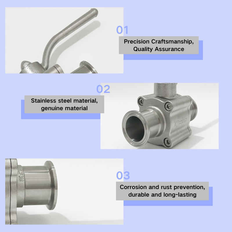 Three piece ball valve