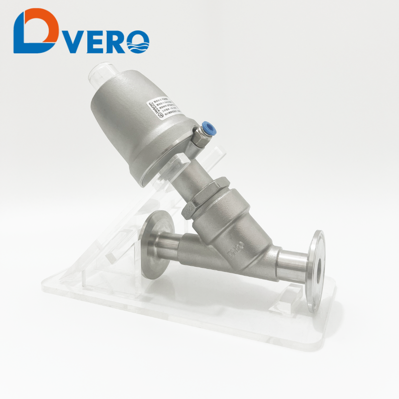 SS pneumatic angle seat valve