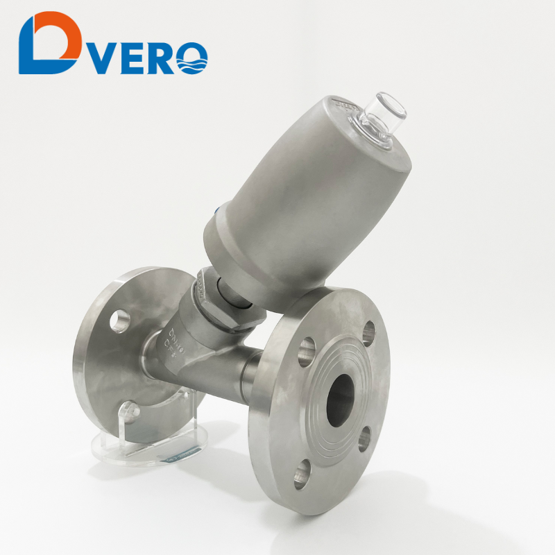 SS pneumatic angle seat valve