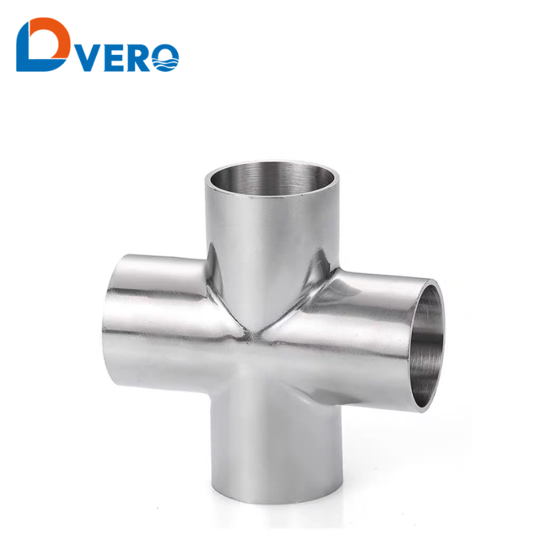 Sanitary 4 Way Cross Fitting welded 304/316L