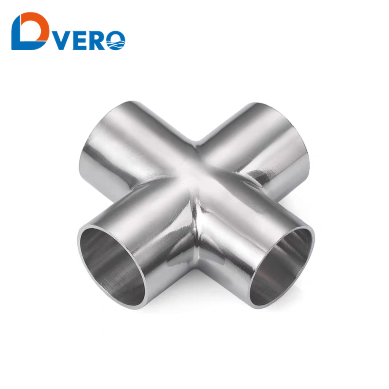Sanitary 4 Way Cross Fitting welded 304/316L