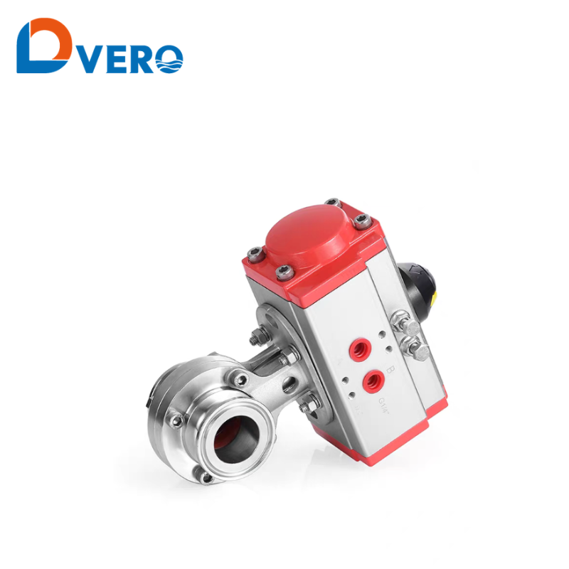 Pneumatic horizontal butterfly valve
