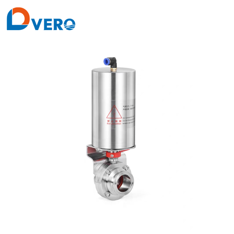 Pneumatic vertical butterfly valve