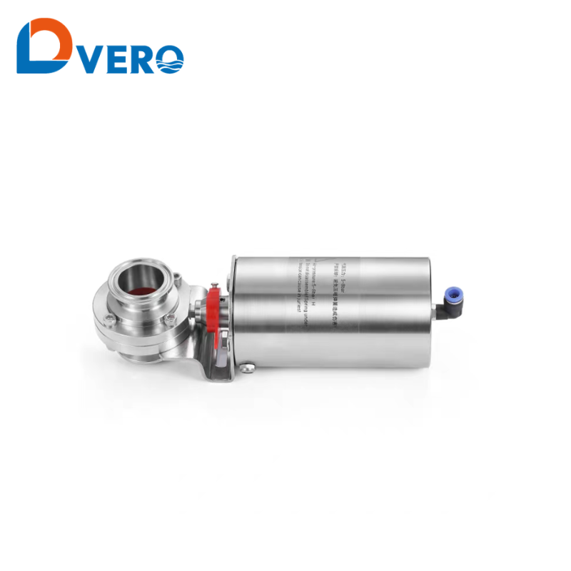 Pneumatic vertical butterfly valve